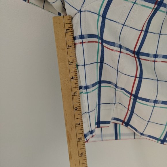 VINTAGE David Smith Womens White Plaid Pleated Shorts Size 14 - Made in USA - Picture 8 of 12